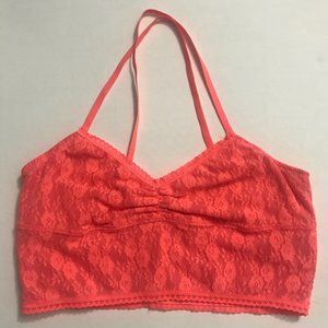 Abercrombie Kids Orange Lace Bra - size XL